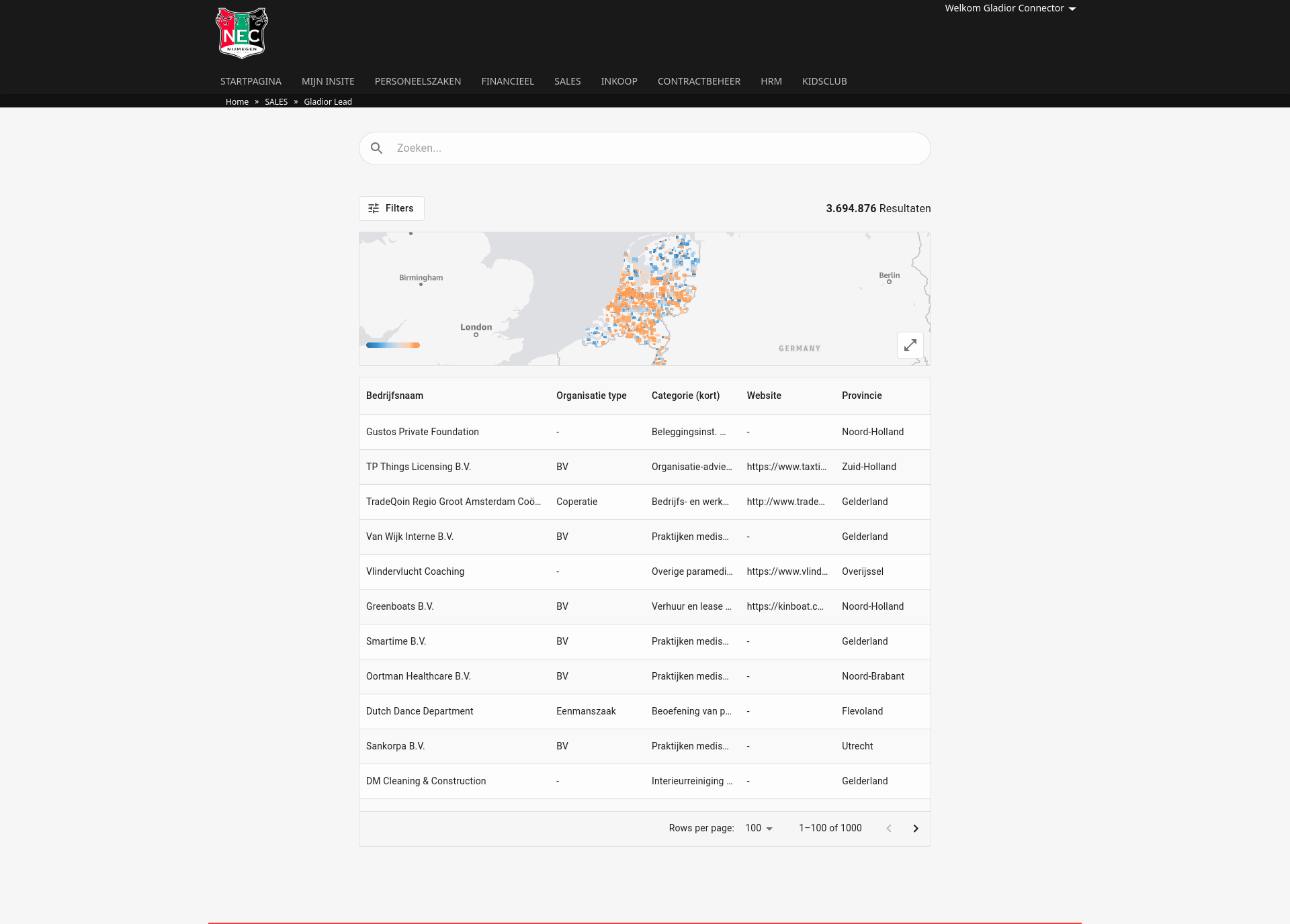 NEC website