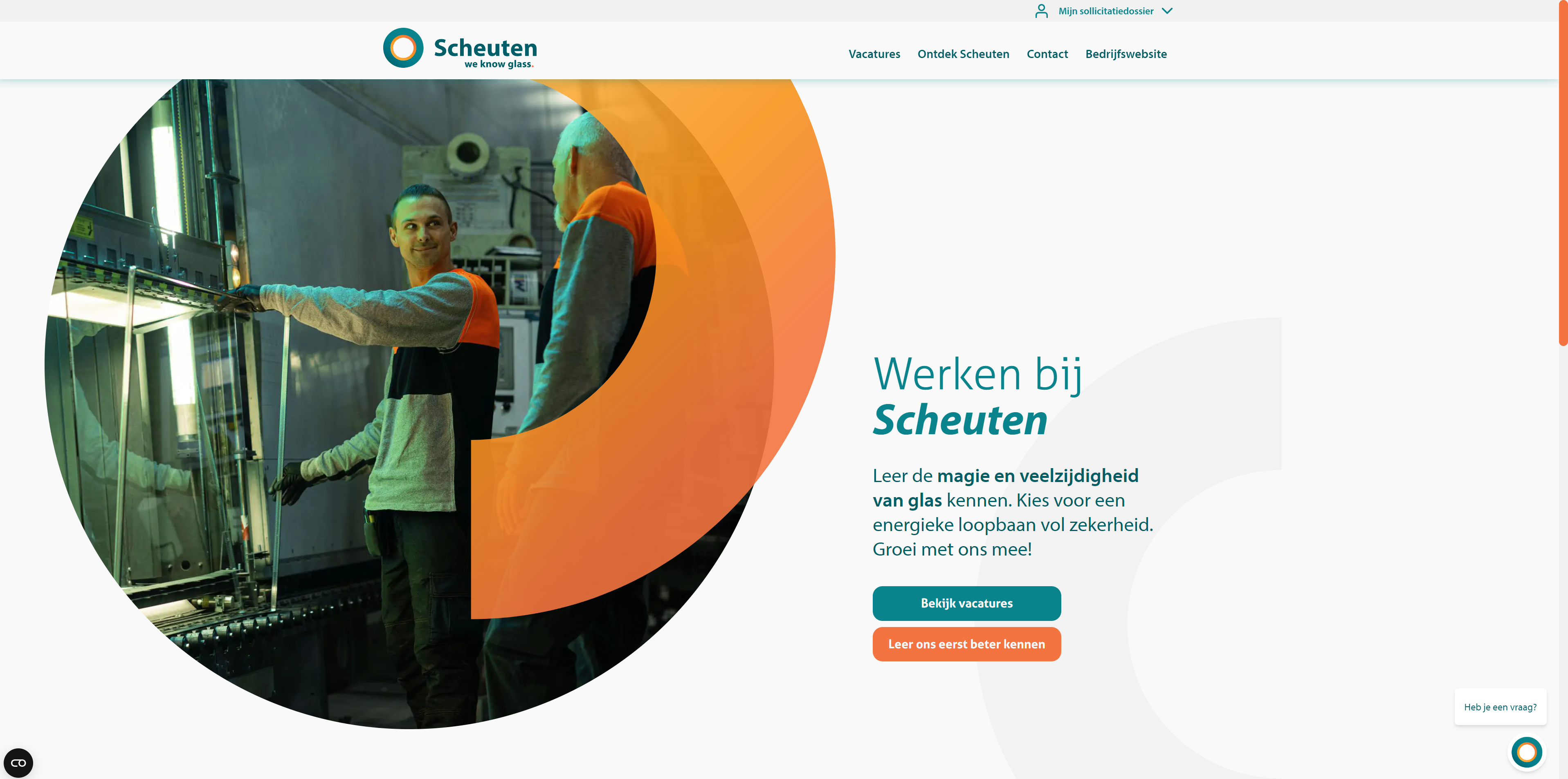 Website Werken bij Scheuten