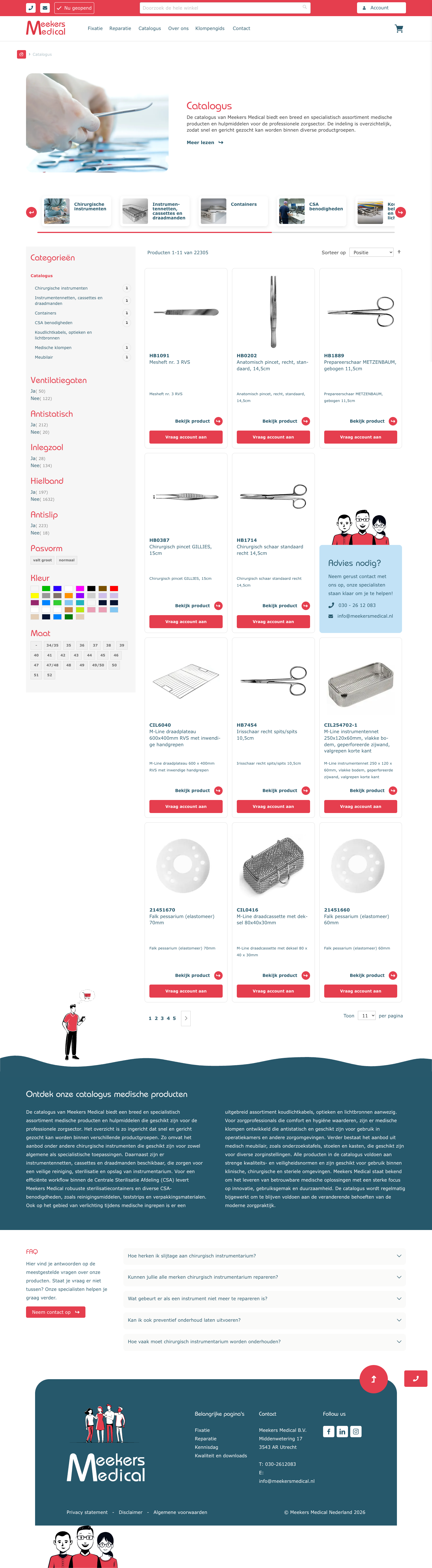 Meekers medical - catalogus desktop