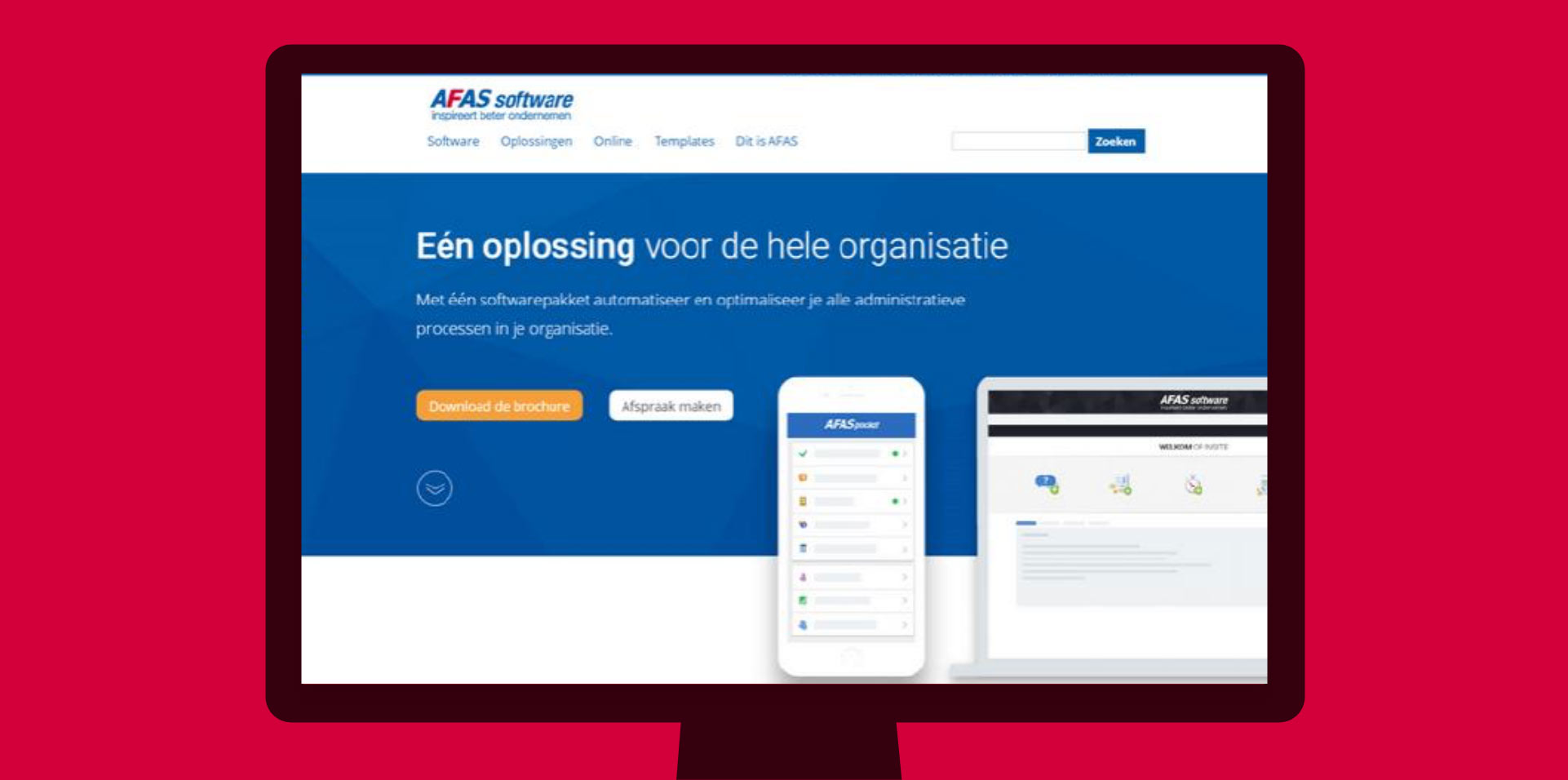 AFAS Software website screenshot