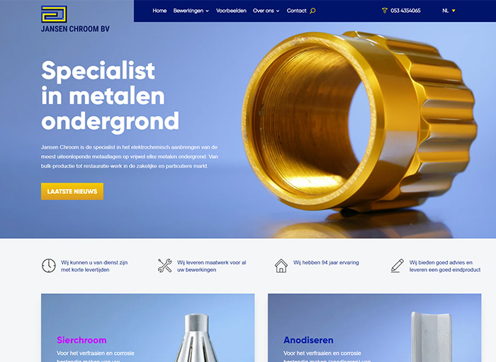 Jansen ChroomWordPress website case