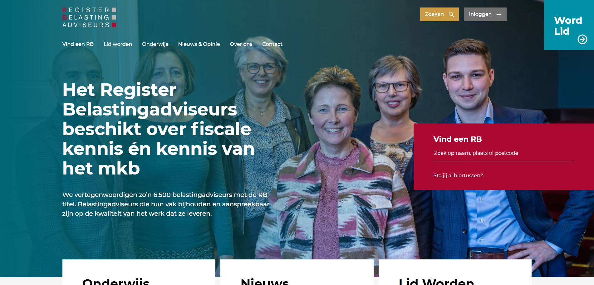 RB website screenshot