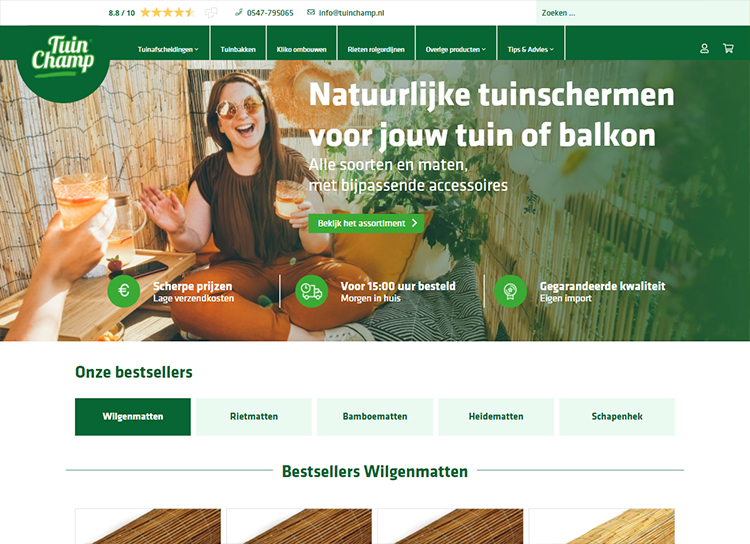 TuinchampMagento webshop case