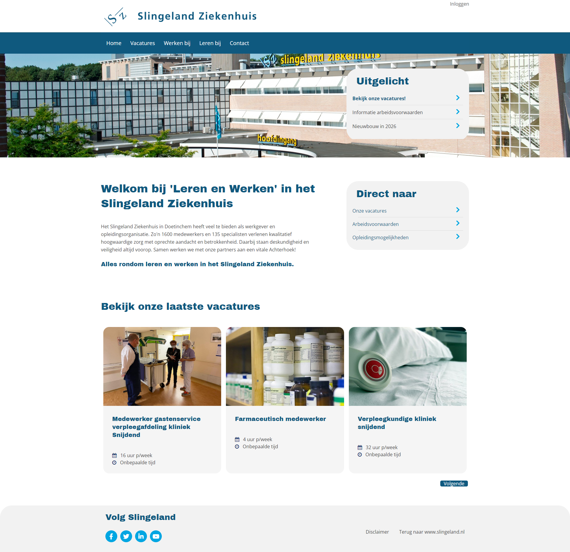 SlingelandAFAS OutSite Werkenbij website case