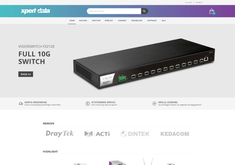 Xpert DataMagento webshop case Xpert DataMagento webshop case