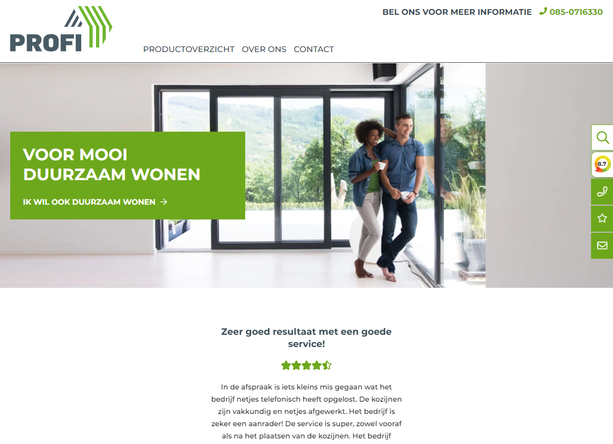 Profi KozijnenWordpress Website case Profi KozijnenWordpress Website case