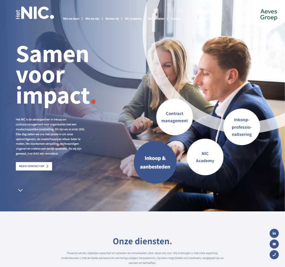 het NICCorporate Site case het NICCorporate Site case