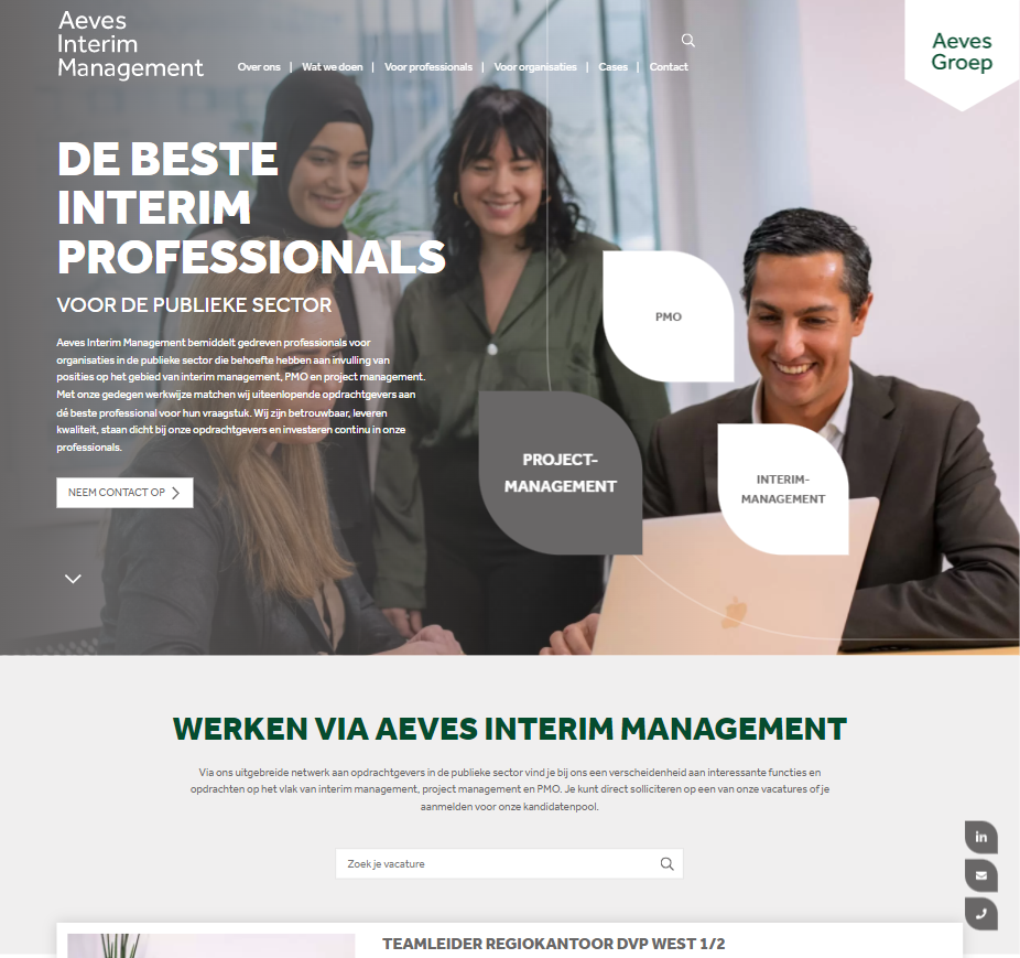 Aeves Interim ManagementCorporate Site case