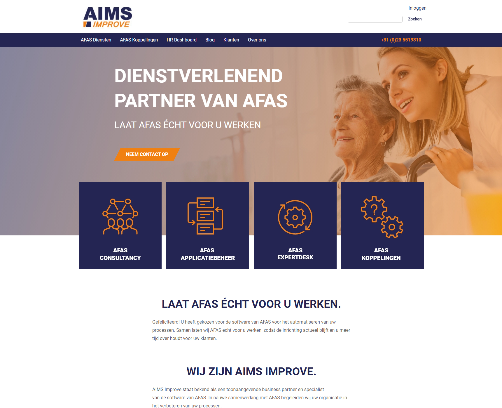 Aims ImproveAFAS OutSite website case