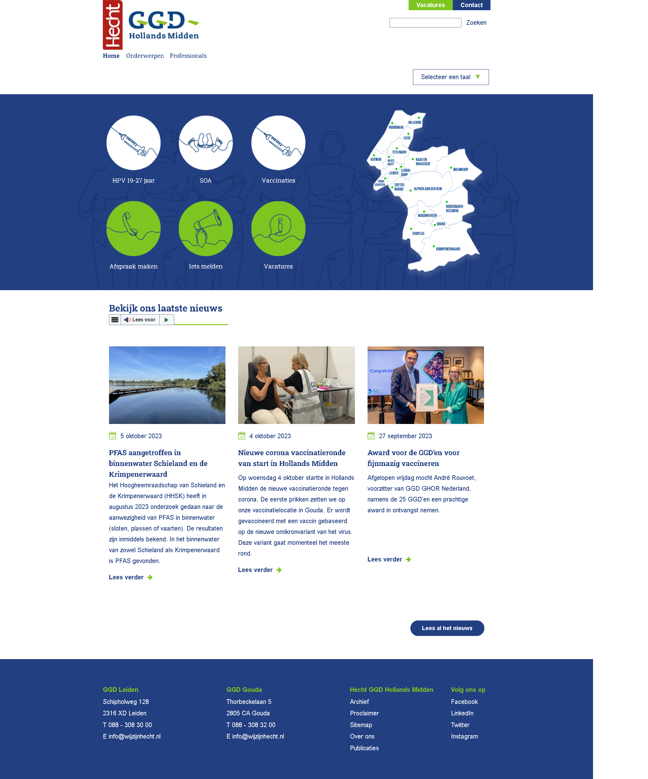 GGD Hollands MiddenAFAS OutSite website case