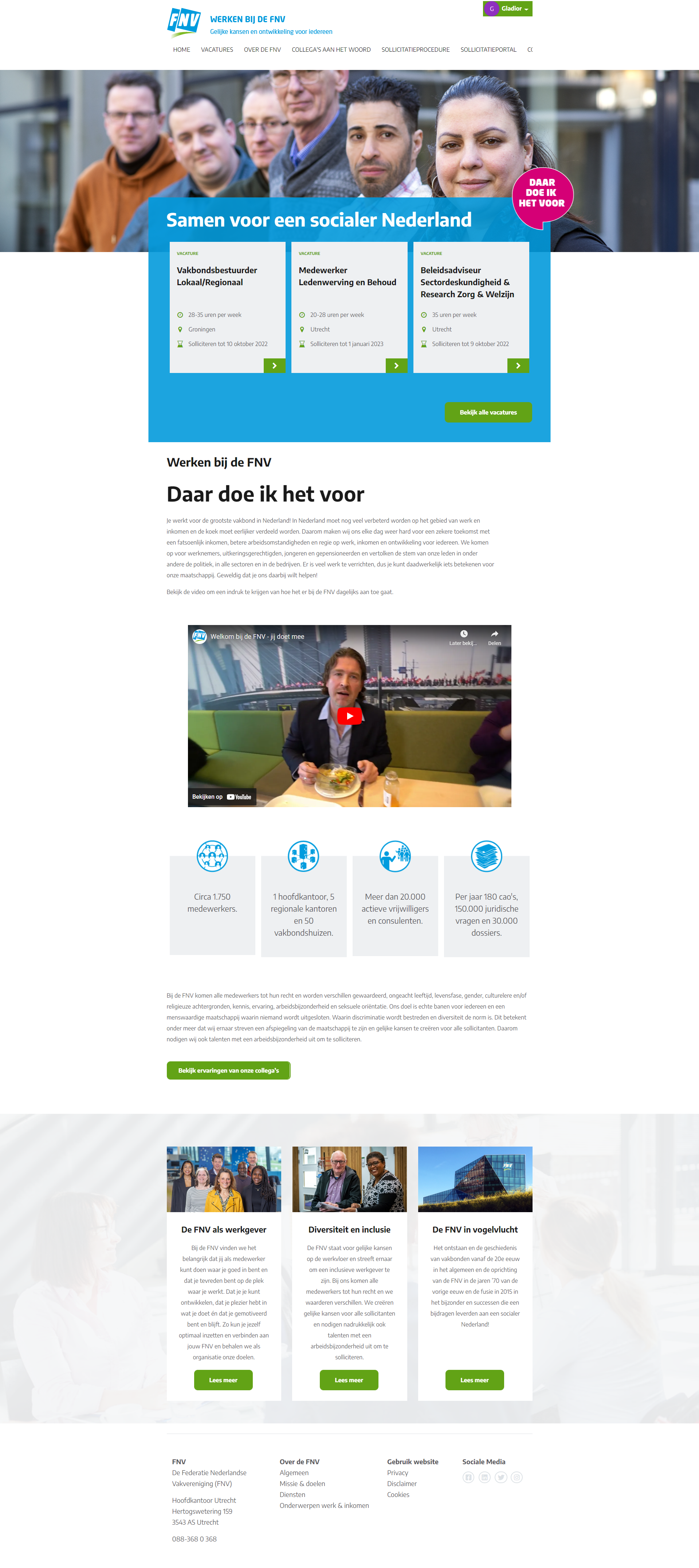 Werken bij FNVAFAS OutSite Werken bij website case