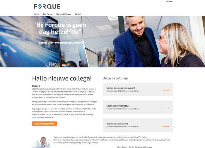ForqueAFAS Werkenbij case ForqueAFAS Werkenbij case